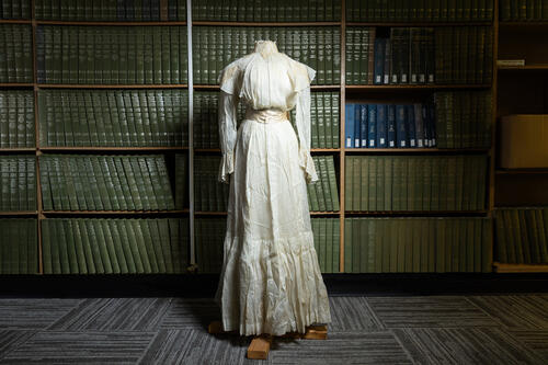 Jessie J. McNall's 1903 graduation dress
