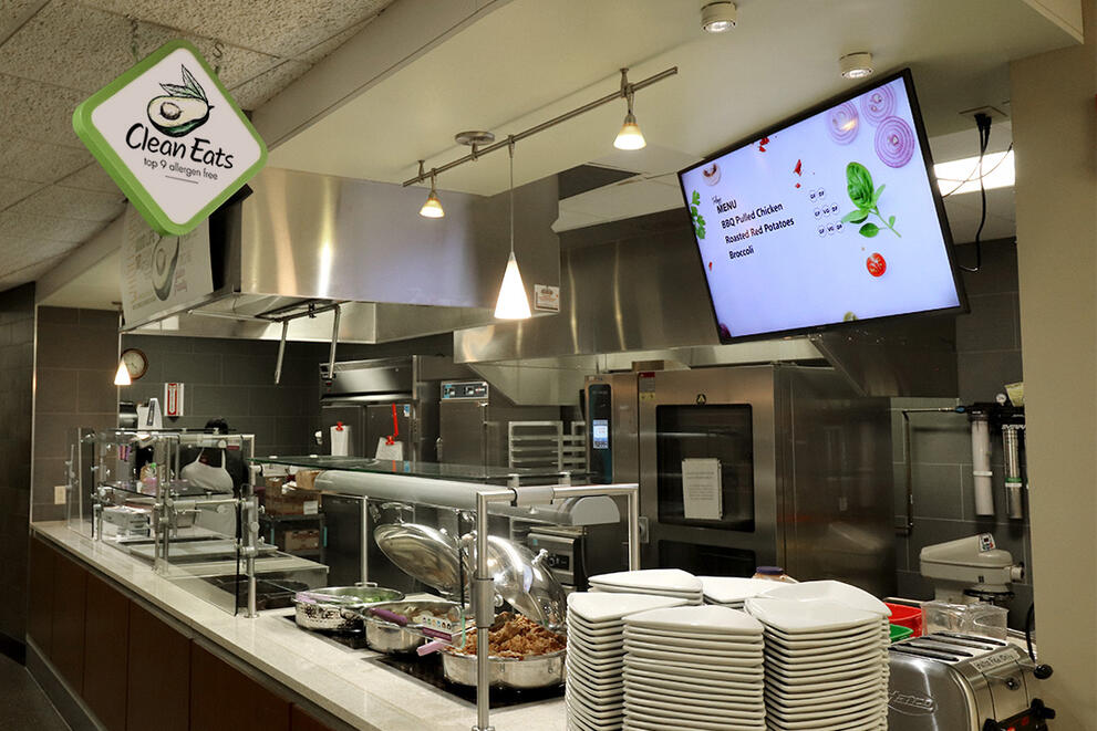 Clean Eats station at Letchworth Dining Complex.