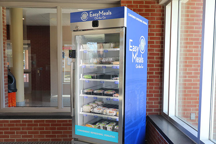 Easy Meals—24/7 On-The-Go smart vending machine located in Letchworth Dining Complex.