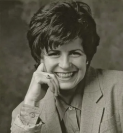 Black and white photo of Elaine Cleeton smiling