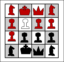 [16 Chess Pieces on a 4-by-4 Board]