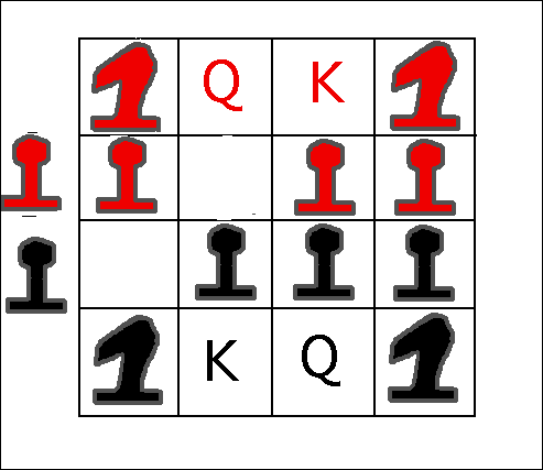 [4-x-4 Board with Chess Pieces]