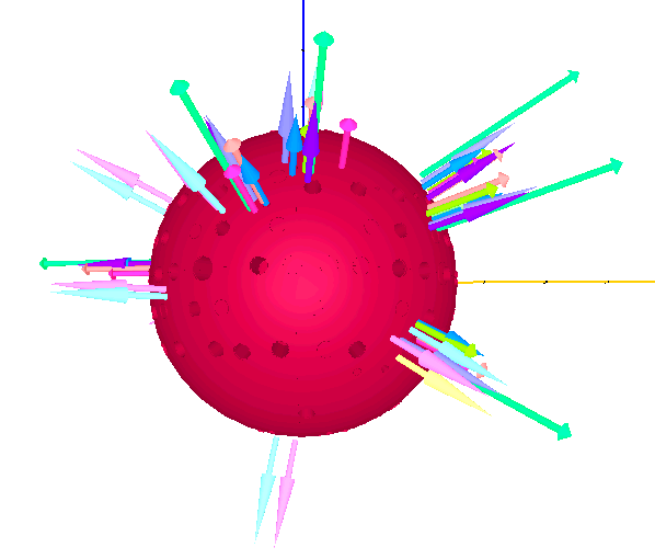 [NIF Chamber with Arrows Representing Measured Shot Data]