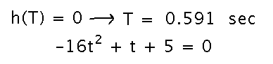 Solve h of T = 0 by plugging formula for h into an equation solver