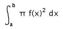 Integral from a to b of pi times f of x squared