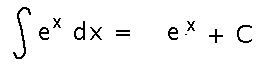 Antiderivative of e to the x is e to the x plus C