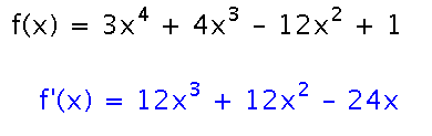 Finding the derivative of f of x