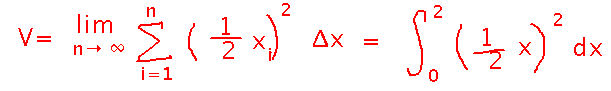 Volume is a limit of a sum which is an integral