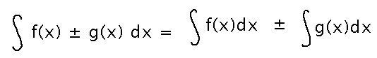 Integral of f plus or minus g is integral of f plus integral of g