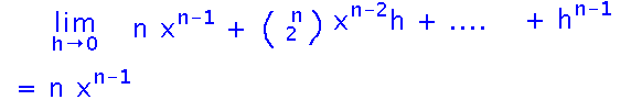 Limit of sum becomes n x^(n-1)
