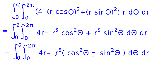 Distribute multiplication by r, expand squares of r times trig functions