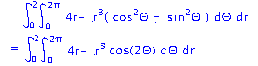 cos^2(Theta) - sin^2(Theta) becomes cos(2Theta)