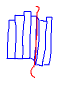 Series of rectangles split into 2 consecutive series of rectangles