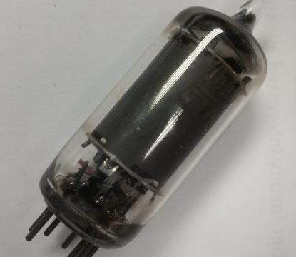 Glass-encased cylinder w/ connecting wires at one end