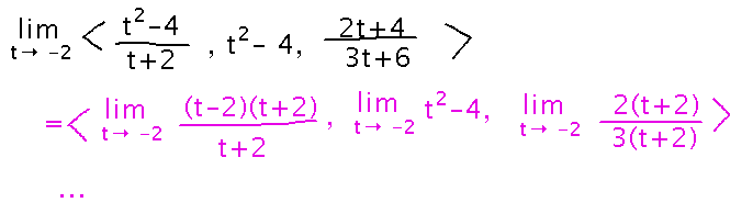 Factor numerators and/or denominators in fractions that go to 0/0 to cancel terms