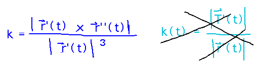 Two equations for curvature, but one is crossed out
