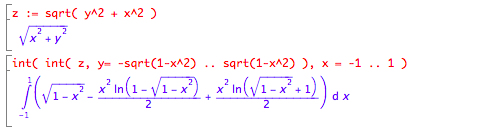 muPad symbolic integration just yields another integral