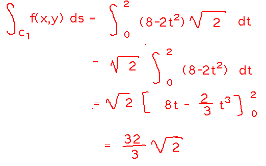 Evaluating a line integral as integral of product of f times magnitude of derivative of r
