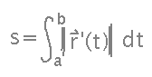 Arc length equals integral of magnitude of r prime